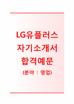 [LG유플러스-영업직합격자기소개서]LG유플러스자소서+[면접기출문제]_LG유플러스공채자기소개서_LG유플러스채용자소서_LGU+자기소개서-1