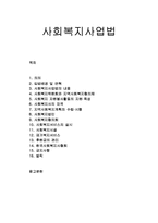 사회복지법제론 - 사회복지사업법(의의와 입법배경 및 내용, 지역사회복지계획의 수립과 시행 및 서비스의 실시 등)-1