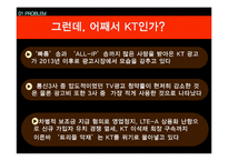 올레 KT 광고사례분석과 KT 재도약위한 광고전략제안과 이동통신 3사 광고전략비교 PPT-9