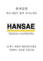 한세실업 해외영업 최신 BEST 합격 자기소개서!!!!-1