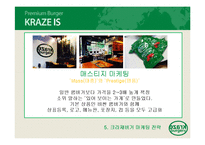 크라제버거 마케팅 SWOT,STP,4P전략분석과 마케팅실패 요인분석과 크라제버거 향후발전전략 제안 PPT-19
