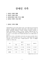 장애인가족(가족복지, 현황, 특성, 서비스현황, 장애인가족지원)-1