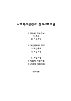 사회복지실천과 심리사회모델 이론요약 보고서-1