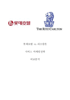 리츠칼튼호텔 vs 롯데호텔 호텔경영 마케팅전략 비교분석및 롯데호텔,리츠칼튼 새로운 전략제안-1