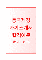 (동국제강자기소개서+면접족보) 동국제강(전기부문) 자기소개서 합격샘플 [동국제강자소서지원동기첨삭항목]-1