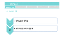 암웨이 AMWAY 해외진출 글로벌전략과 암웨이 마케팅성공요인분석및 암웨이 기업분석과 향후 나아가야할 방향-11