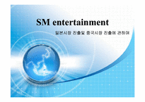[경영학] sm엔터테인먼트 일본시장 진출및 중국시장 진출에 관하여-1