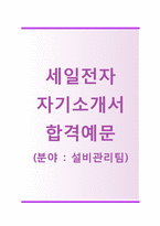 [세일전자-설비관리팀합격자기소개서] 세일전자자소서+[면접기출문제]_세일전자공채자기소개서_세일전자채용자소서-1