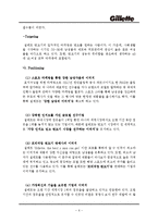 질레트 Gillette 마케팅 4P,STP전략분석과 질레트 글로벌전략과 서비스,CRM전략분석및 질레트 문제점과 해결방안제안-6