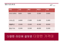 MISSHA 미샤 현 마케팅전략분석과 문제점분석및 미샤 새로운 마케팅4P.STP전략 제안 PPT-14