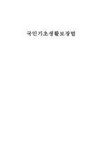 국민기초생활보장법 분석-1