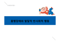 품행장애와 발달적 반사회적 행동-1