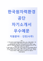 한국원자력환경공단 인턴(사무직) 자기소개서 합격예문 [한국원자력환경공단자소서첨삭항목]-1