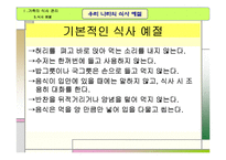 교수학습지도안(가족의식사관리, 식사예절, 우리나라의식사예절, 수업계획서, 지도계획서) PPT, 파워포인트-5