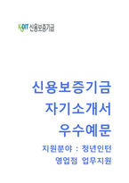 (신용보증기금자기소개서 + 면접기출문제) 신용보증기금(청년인턴영업점업무지원)자소서 [신용보증기금합격자기소개서신용보증기금자소서항목]-1