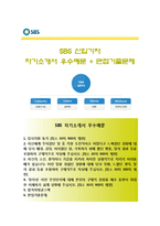 SBS 신입기자 자기소개서 [SBS신입사원공채자소서 + 면접기출문제] SBS합격자기소개서SBS자소서항목-1