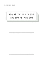[매스컴]지상파 TV 프로그램의 모방실태와 개선방안-1