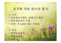 관능검사(감각기관을 이용한 음식평가) 파워포인트 PPT-3