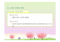 성인후기(60세 이상, 인간발달, 생물학적노화, 성격발달, 은퇴와적응, 성인후기의가족관계, 죽음에대한인식과적응) 프레젠테이션-11