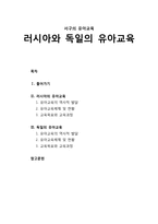 [유아교육사] 서구의 유아교육 - 러시아와 독일의 유아교육의 이해(유아교육의 역사적 발달, 유아교육체제 및 현황, 교육목표와 교육과정)-1