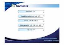 [국제경영] Asia Electronics Indonesia사의 Multimedia PC 신사업 전략-2