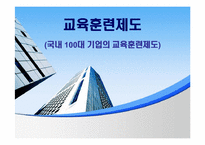 [인적자원관리] 국내 100대 기업의 교육훈련제도-1