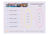 메이크업 패션 화장 뷰티 미용 색조 배경파워포인트 PowerPoint PPT 프레젠테이션-11