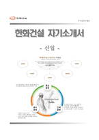 [한화건설자기소개서] 한화건설 신입 합격자소서와 면접기출문제,한화건설합격자기소개서,한화건설자소서항목-1