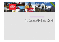 노스페이스 기업분석과 마케팅전략,SWOT분석및 노스페이스 경쟁사(코오롱스포츠,K2,블랙야크) 마케팅전략과 비교분석 PPT레포트-3