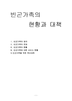 빈곤가족의 현황과 대책-1