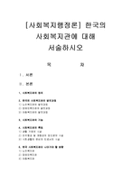 [사회복지행정론] 한국의 사회복지관에 대해 서술하시오-1