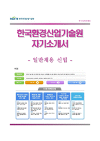 (한국산업환경기술원자기소개서 + 면접족보) 한국산업환경기술원(일반채용)자소서 [한국산업환경기술원합격자기소개서한국산업환경기술원자소서항목]-1