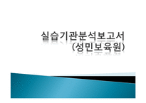 성민보육원 사회복지현장실습 기관분석보고서 PPT, 파워포인트-1