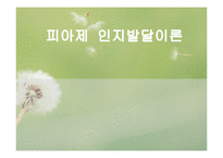 피아제 인지발달이론(피아제의생애, 인지발달개념, 피아제이론, 주요개념, 인지발달단계) PPT-1