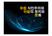 유럽 식민주의와 아랍의 정치와 문화-1