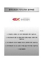 (한국도로공사자기소개서 + 면접족보) 한국도로공사(인턴직)자소서 [한국도로공사합격자기소개서,한국도로공사인턴자소서항목]-1