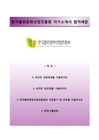 [한국출판문화산업진흥원자기소개서] 한국출판문화산업진흥원 합격자소서와 면접족보-1