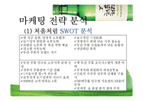 처음처럼 기업분석과 경쟁사(참이슬)분석및 처음처럼 마케팅 SWOT,STP,4P전략 분석 PPT-16
