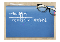 재무비율 분석 - 현대중공업 VS 삼성중공업-1