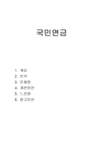 국민연금의 문제점과 개선방안(사회복지, 국민연금분석, 국민연금개선방안, 느낀점)-1