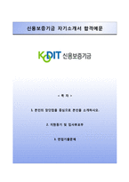 [신용보증기금자기소개서] 신용보증기금 청년인턴 합격자소서와 면접족보-1