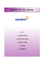 [명화공업자기소개서] 명화공업 합격자소서-1