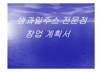 [사업계획서] 생과일주스전문점-1