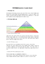 조직행위론 - 욕구단계설(hierarchy of needs theory)에 관해서-1