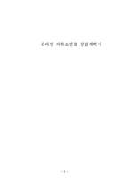 의류 온라인쇼핑몰 창업 사업계획서-1