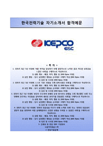(한국전력기술자기소개서 + 면접족보) 한국전력기술자소서 [한국전력기술합격자기소개서,한국전력기술자소서항목]-1