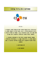 CJ건설(신입) 자소서 면접족보 [CJ건설자기소개서,CJ건설자소서항목]-1