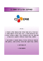 [CJ E&M자기소개서] CJ E&M 광고상품기획분야 합격자소서와 면접기출문제-1