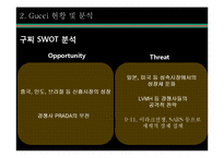 구찌 GUCCI 브랜드분석과 SWOT분석및 구찌 현 문제점 해결위한 경영전략제안및 구찌 마케팅 실행방안연구 PPT-10