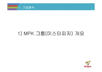미스터피자 마케팅 SWOT,STP,4P전략분석및 미스터피자 브랜드분석과 서비스전략분석및 미스터피자 미래 전략제안 레포트-3
